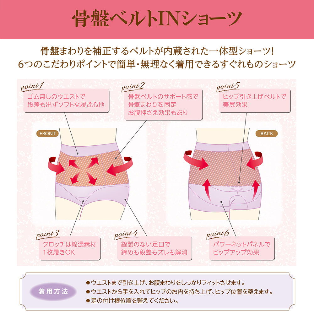 【数量限定お試しタイプ】骨盤ベルトINショーツ モカ