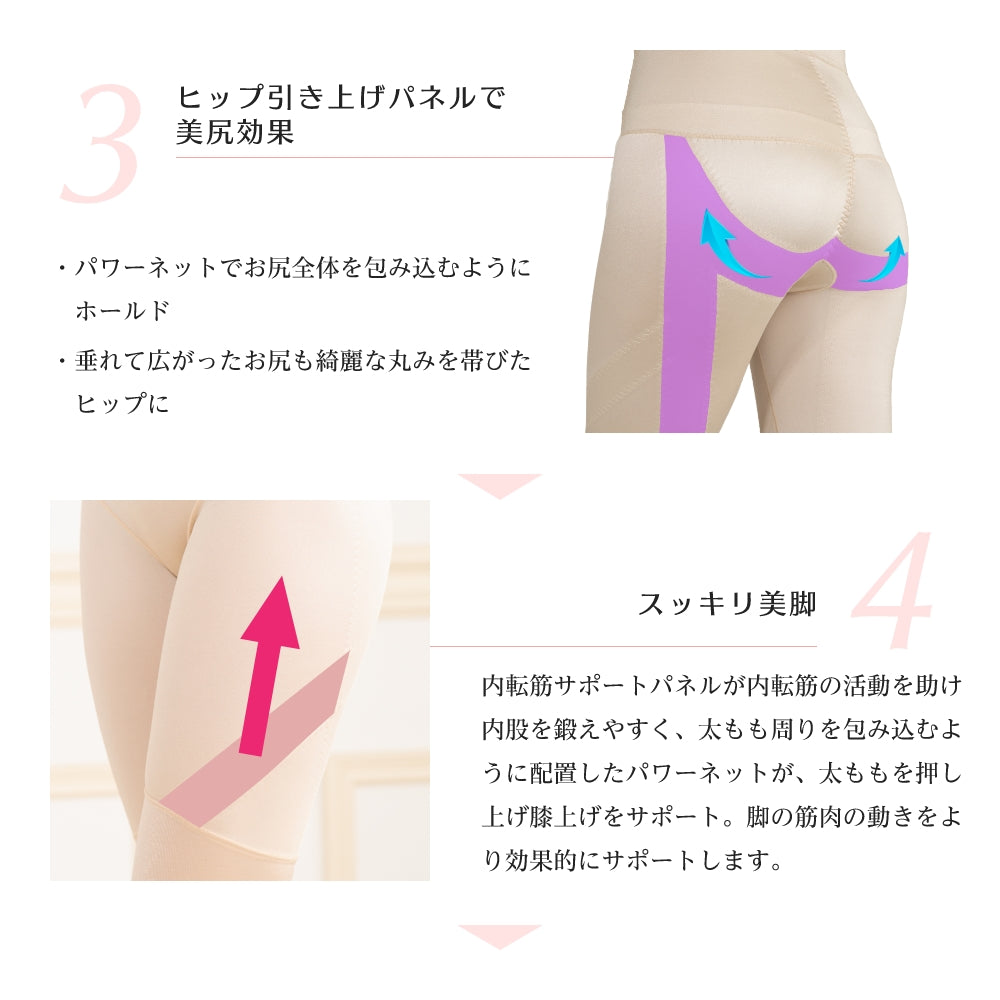 骨盤ダブルベルトINショーツ ロングタイプ 2枚セット